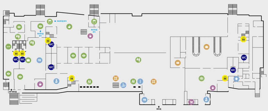 Схема терминала — 1 этаж